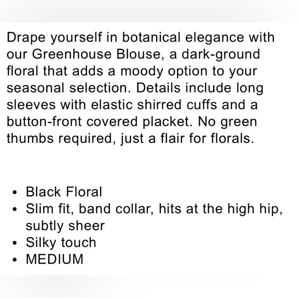 NWT Cabi Greenhouse Blouse - Picture 7 of 8